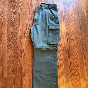 Boy Scouts of America Convertible Pants Men Size 36 Cargo Green Uniform